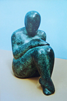 Thinking woman - bronze